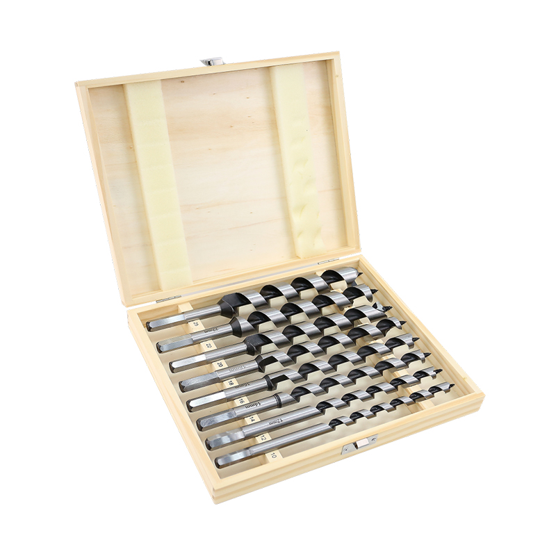 Juego de brocas de barrena de una sola flauta, caja de madera de 8 piezas RC-AA08W1